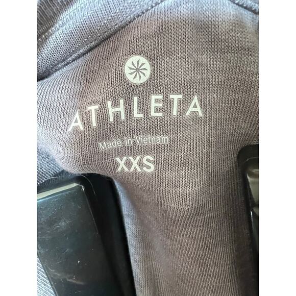 Athleta Eco Wash Side Zip Sweatershirt dress, XXS, Gray, Long Sleeve, Comfort - Picture 5 of 13